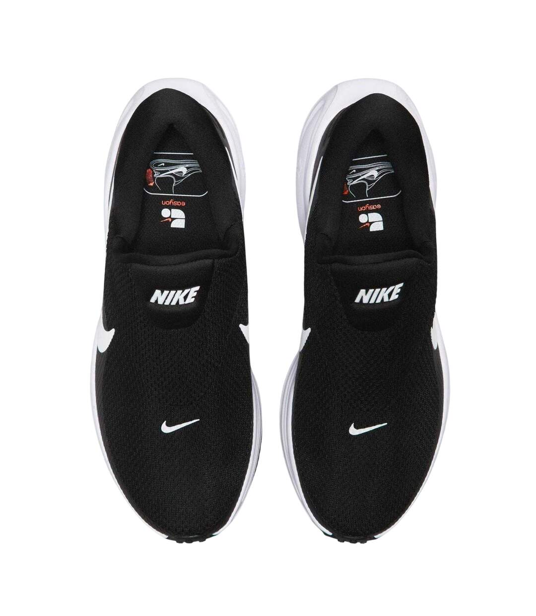 Womens/ladies Revolution 7 Logo Trainers Black White Nike-4