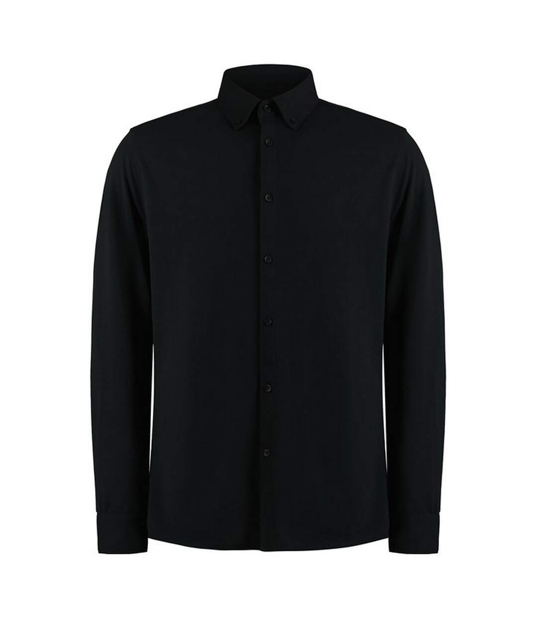 Kustom Kit Mens Superwash 60°C Tailored Long-Sleeved Shirt (Black)