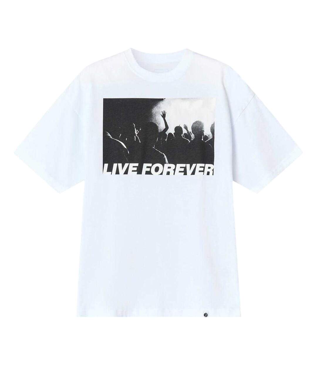 T-shirt Live Forever Homme Blanc Pretty Green-2