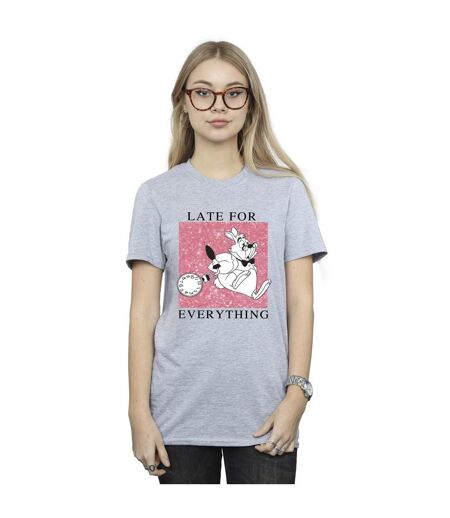 Disney - T-shirt ALICE IN WONDERLAND WHITE RABBIT - Femme (Gris sportif) - UTBI8782