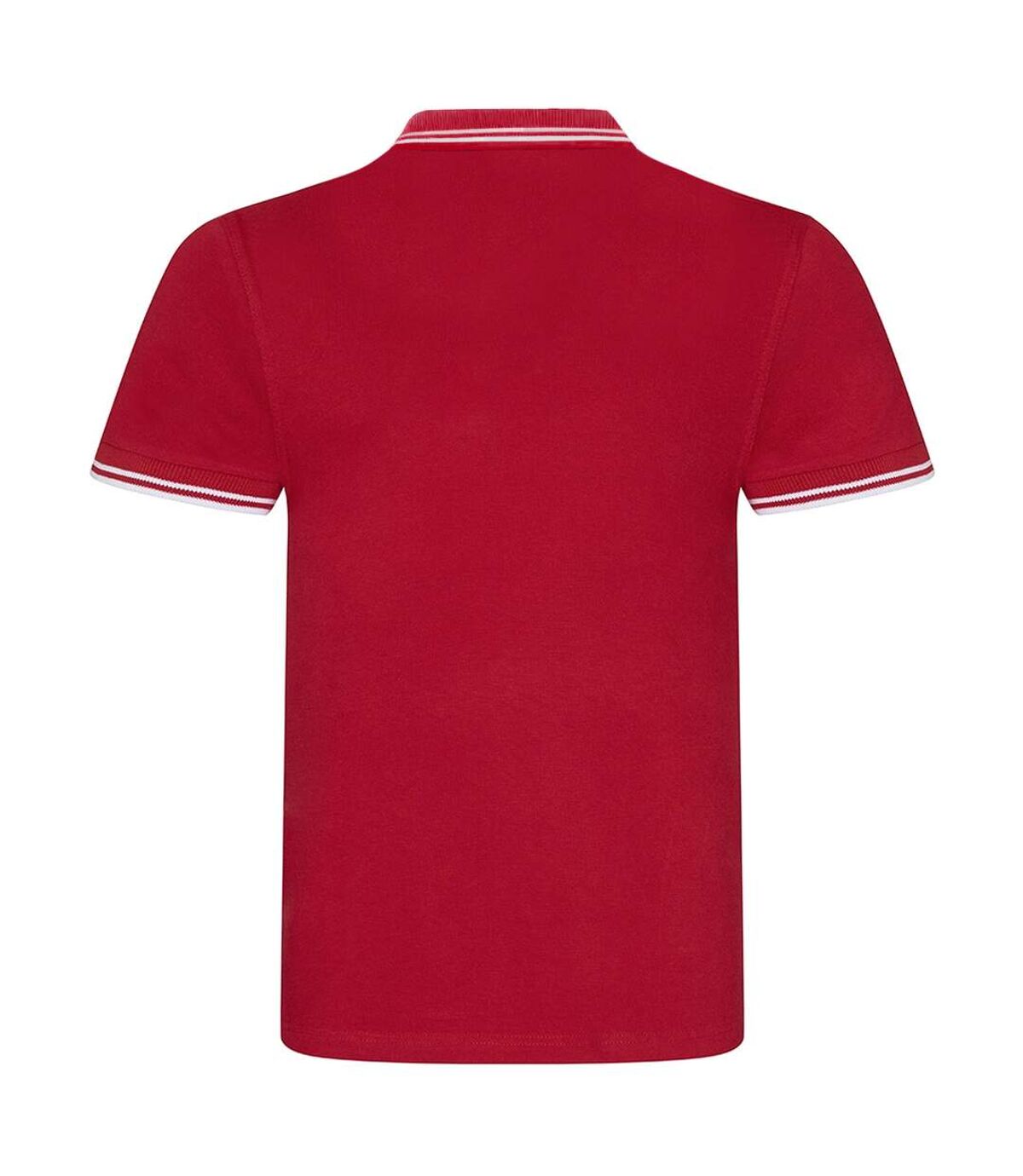 AWDis Mens Stretch Tipped Piqu Polo Shirt (Red/White)