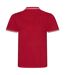 Mens t-shirt polo hommes rouge / blanc AWDis-2