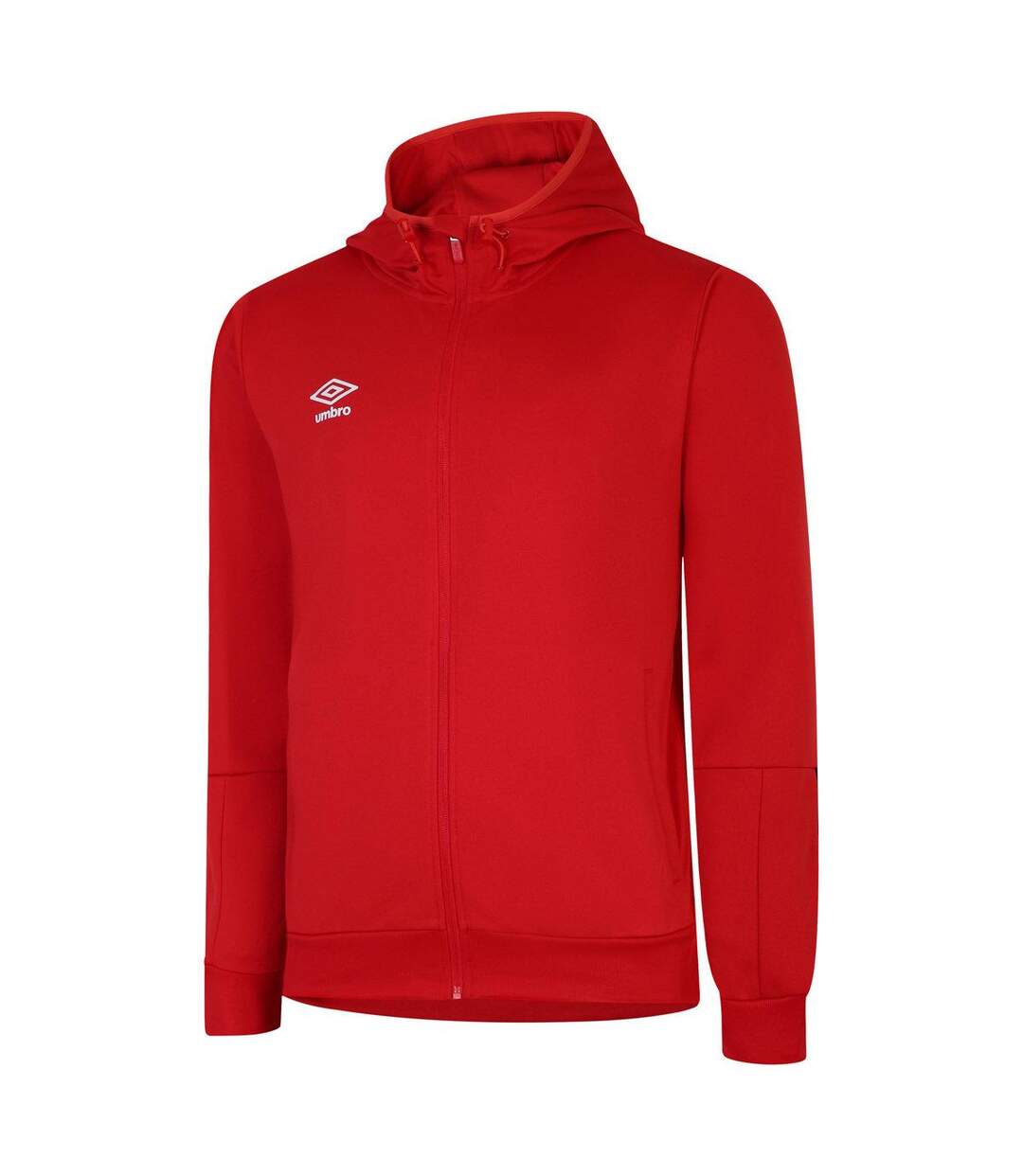 Mens total training knitted full zip hoodie vermillion/black Umbro-1
