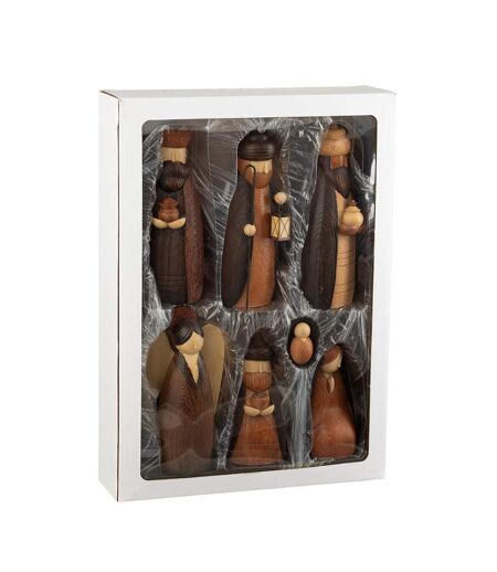 Crèche de Noël en Résine 7 Santons 22cm Marron