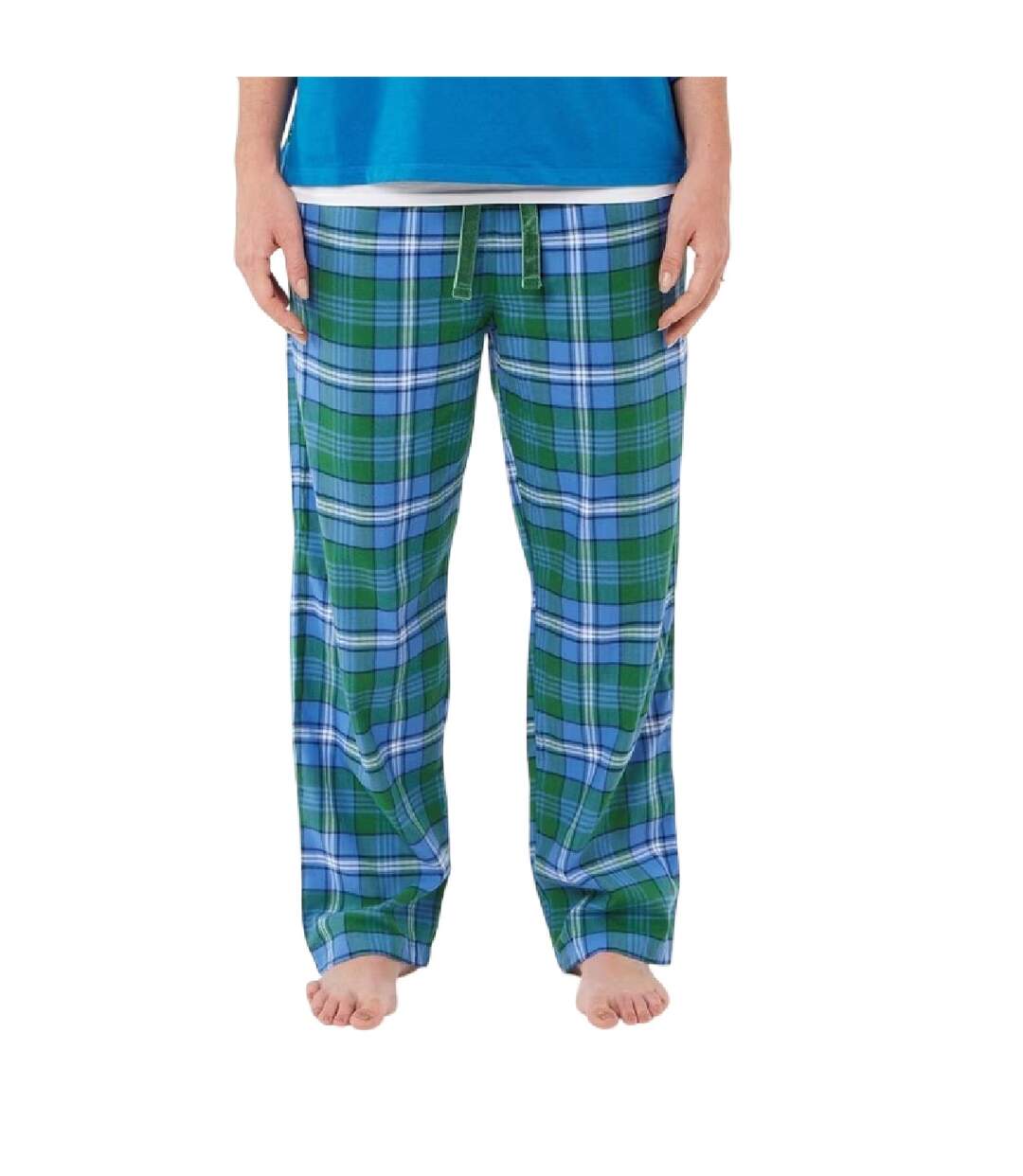 Bas De Pyjama Motif/style Motif Écossais À Carreaux Homme Bleu Sarcelle Loungers-4