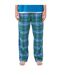 Bas De Pyjama Motif/style Motif Écossais À Carreaux Homme Bleu Sarcelle Loungers-4