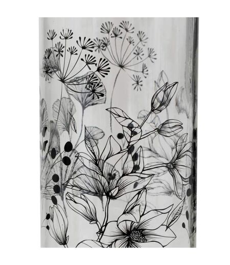 Bouteille Limonade en Verre White Floral 1L Transparent