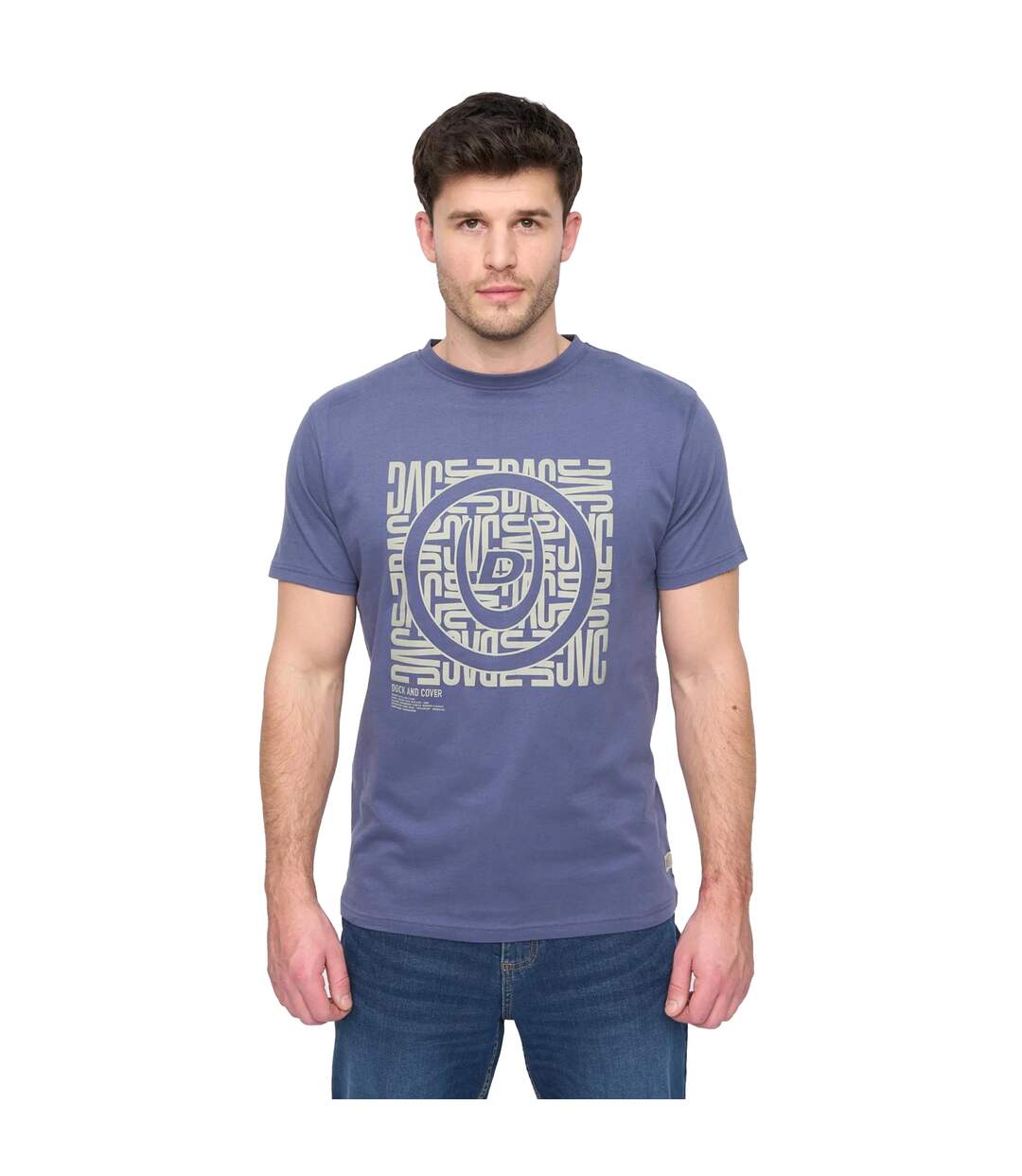 Mens Pixalate T-shirt Navy Duck And Cover-2