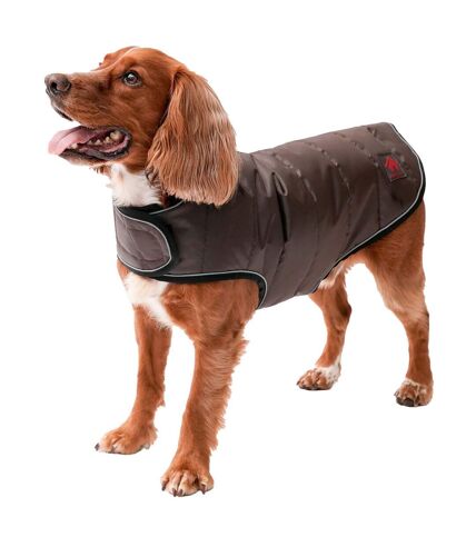 Quilted dog coat brown Firefoot