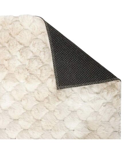 Tapis Imitation Fourrure Adriel 60x90cm Beige