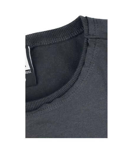 Unisex Adult The Beatles Logo T-shirt Charcoal Amplified