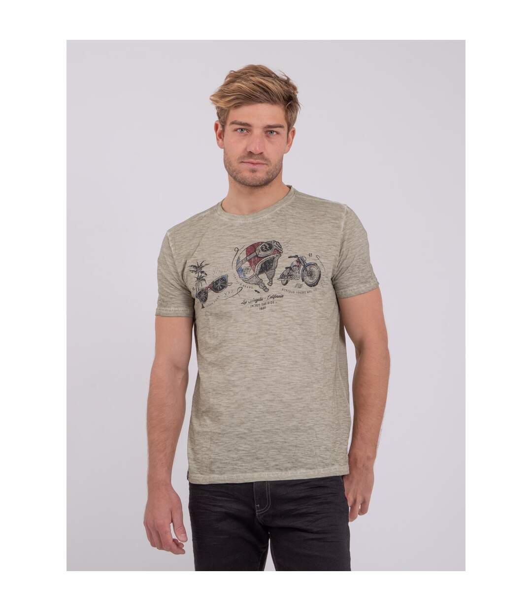 T-shirt manches courtes col rond pur coton NOUMARTY-1