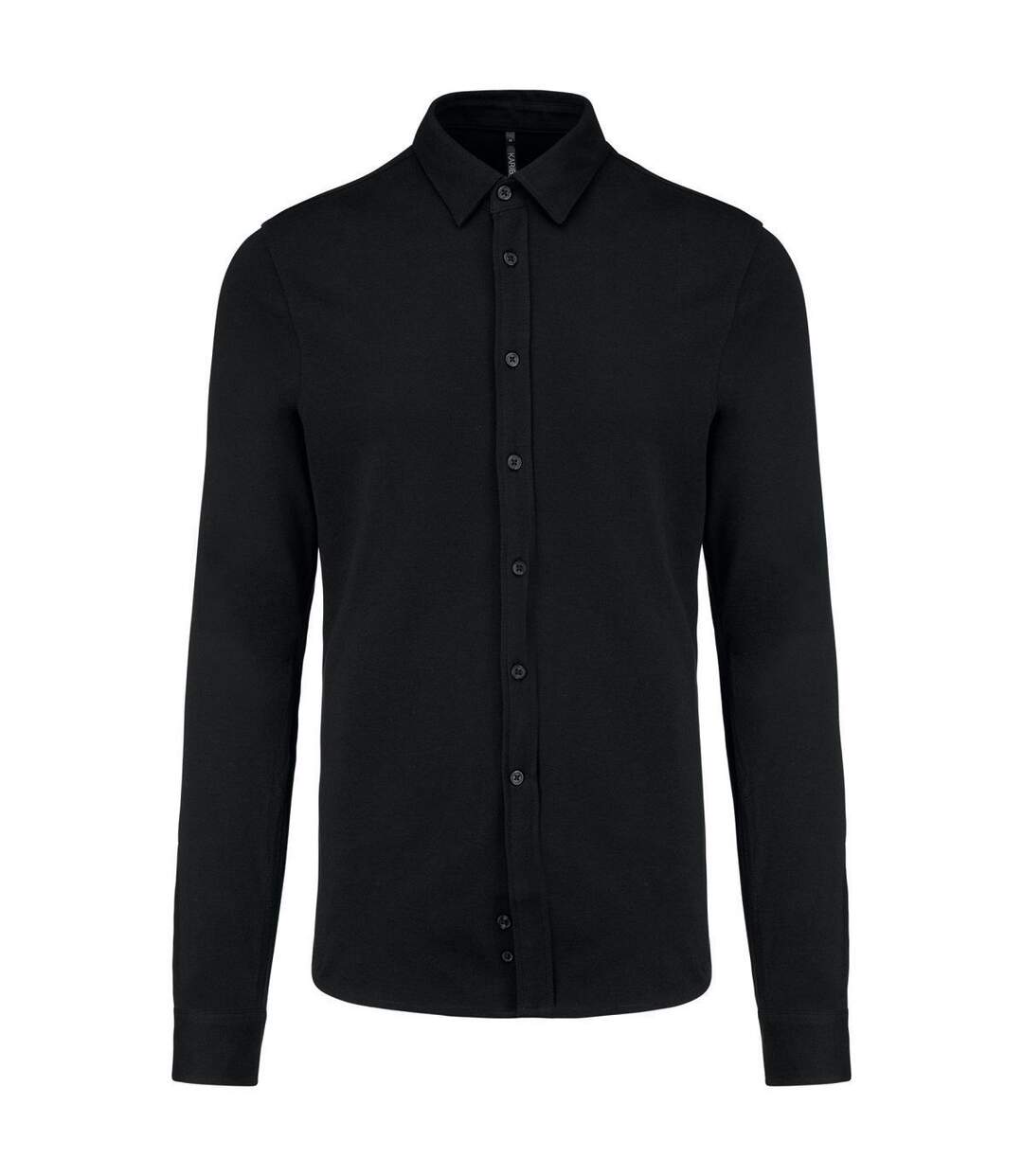 Chemise piquée manches longues - K508 - noir - homme-1