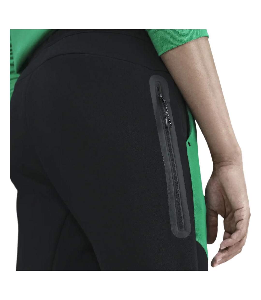 Jogging noir/vert homme nike m nk tch flc-3