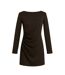 Robe Courte Manches Longues Femme Marron I Saw It First-2