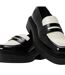 Womens/ladies Charley Penny Loafers Black Off White Steve Madden-4
