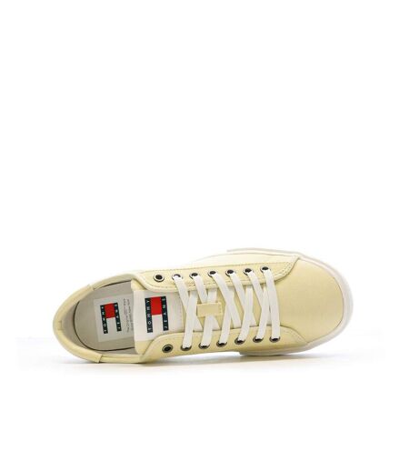 Baskets jaunes femme tommy hilfiger foxing flatform