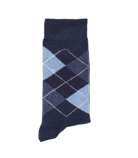 Chaussettes homme bleu Intarsia