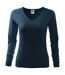 T-shirt Manches Longues Elegance Femme Bleu Marine Foncé Malfini-1