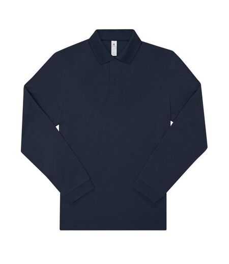 B&C Mens My Long-Sleeved Polo Shirt (Navy) - UTRW8972