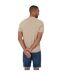 Mens Crew Neck Regular T-shirt Beige Threadbare-2