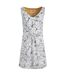 Womens/ladies indus printed jersey tunic light cream Weird Fish-1
