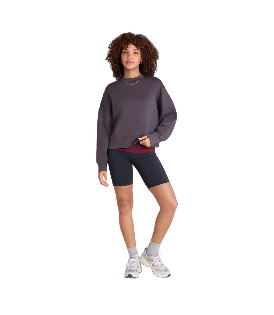 Sweat Court Active Femme Taupe Animal-1