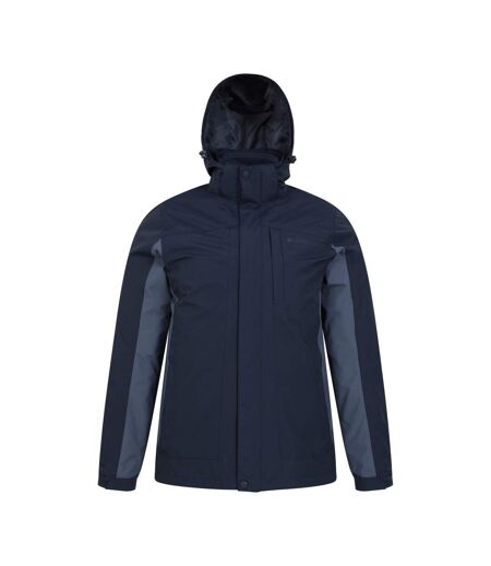 Mens Thunderstorm 3 In 1 Waterproof Jacket Dark Blue Mountain Warehouse