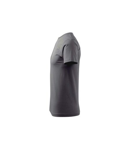 Mens Basic T-shirt Cool Silver Dark Grey Adler