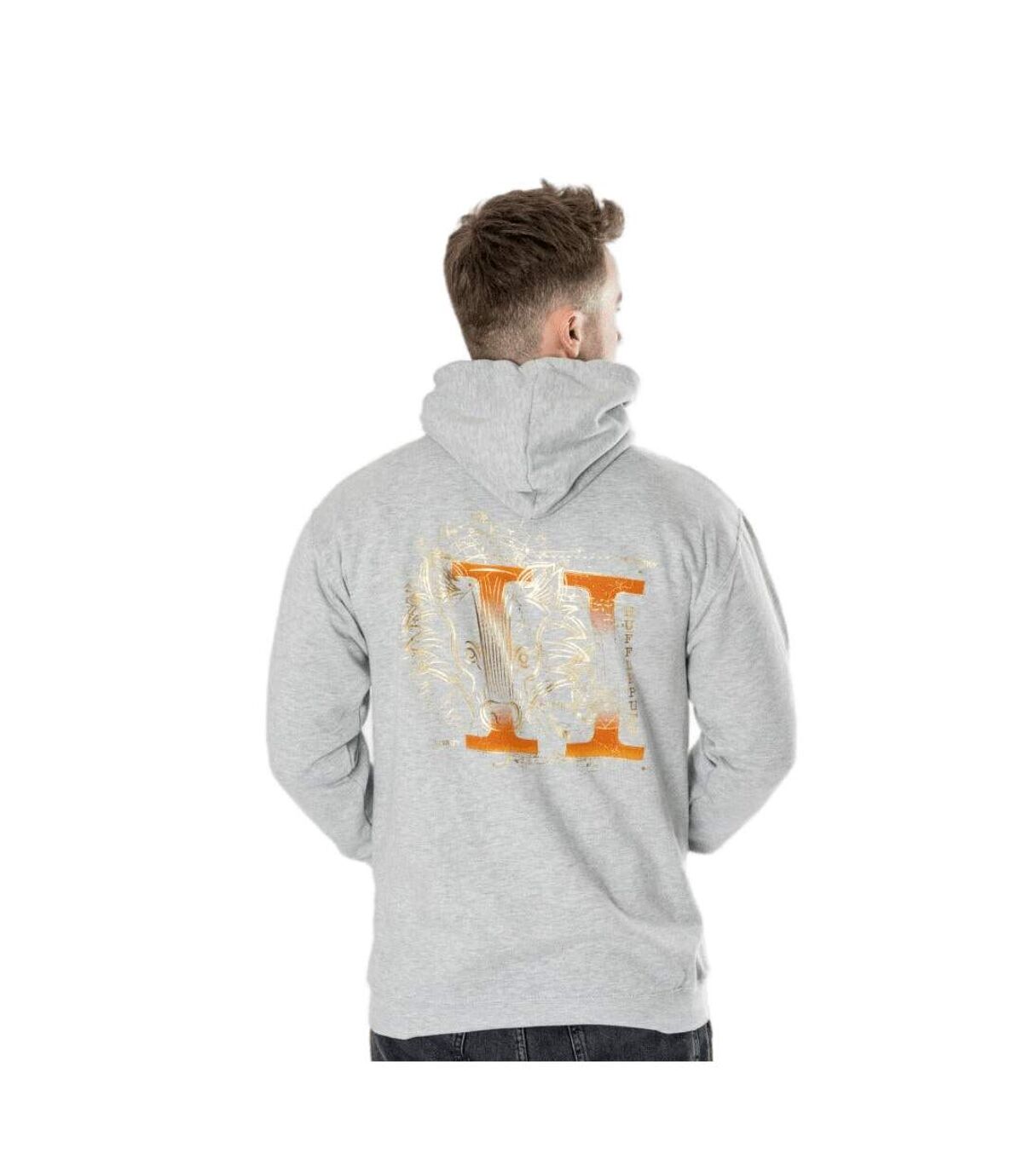 Harry Potter Unisex Adult Zodiac Hufflepuff Hoodie (Grey Marl)