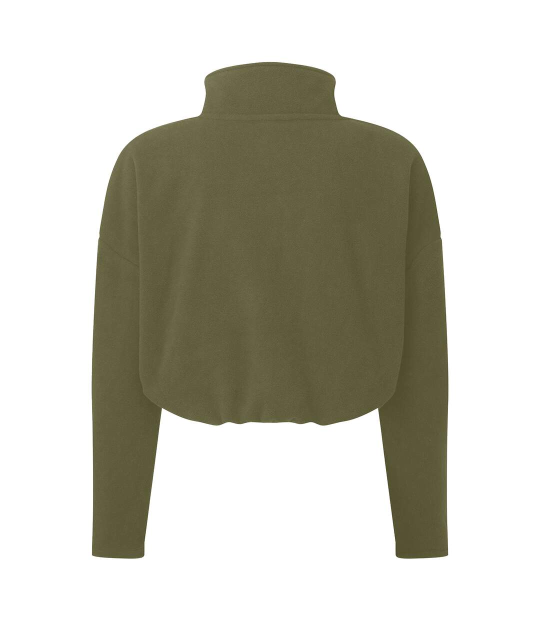 Womens/ladies Cropped Fleece Top Olive TriDri-2
