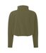Womens/ladies Cropped Fleece Top Olive TriDri-2
