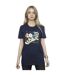 Disney Womens/Ladies Goofy Reading In Space Cotton Boyfriend T-Shirt (Bleu marine) - UTBI48694-2