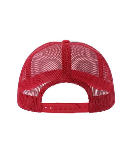 Casquette Trucker Motif/style 5 Panneaux Rapper-s Adulte Blanc Rouge Atlantis
