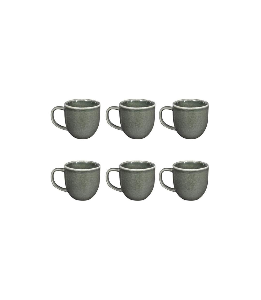 Lot de 6 Mugs en Céramique Black Forest 30cl Vert-1