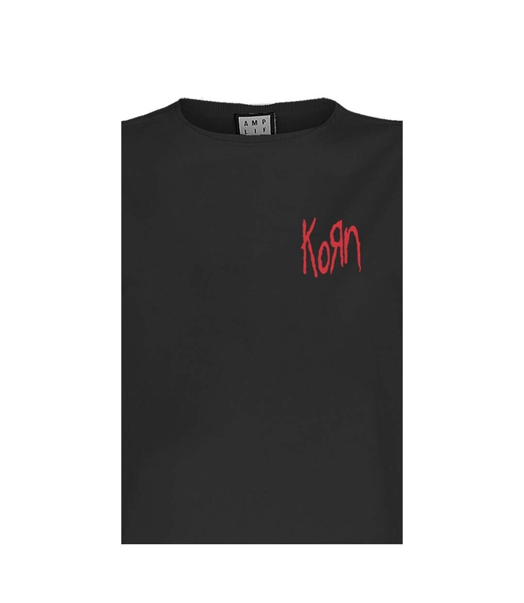 Womens/ladies lineart issues korn crop t-shirt charcoal Amplified-2