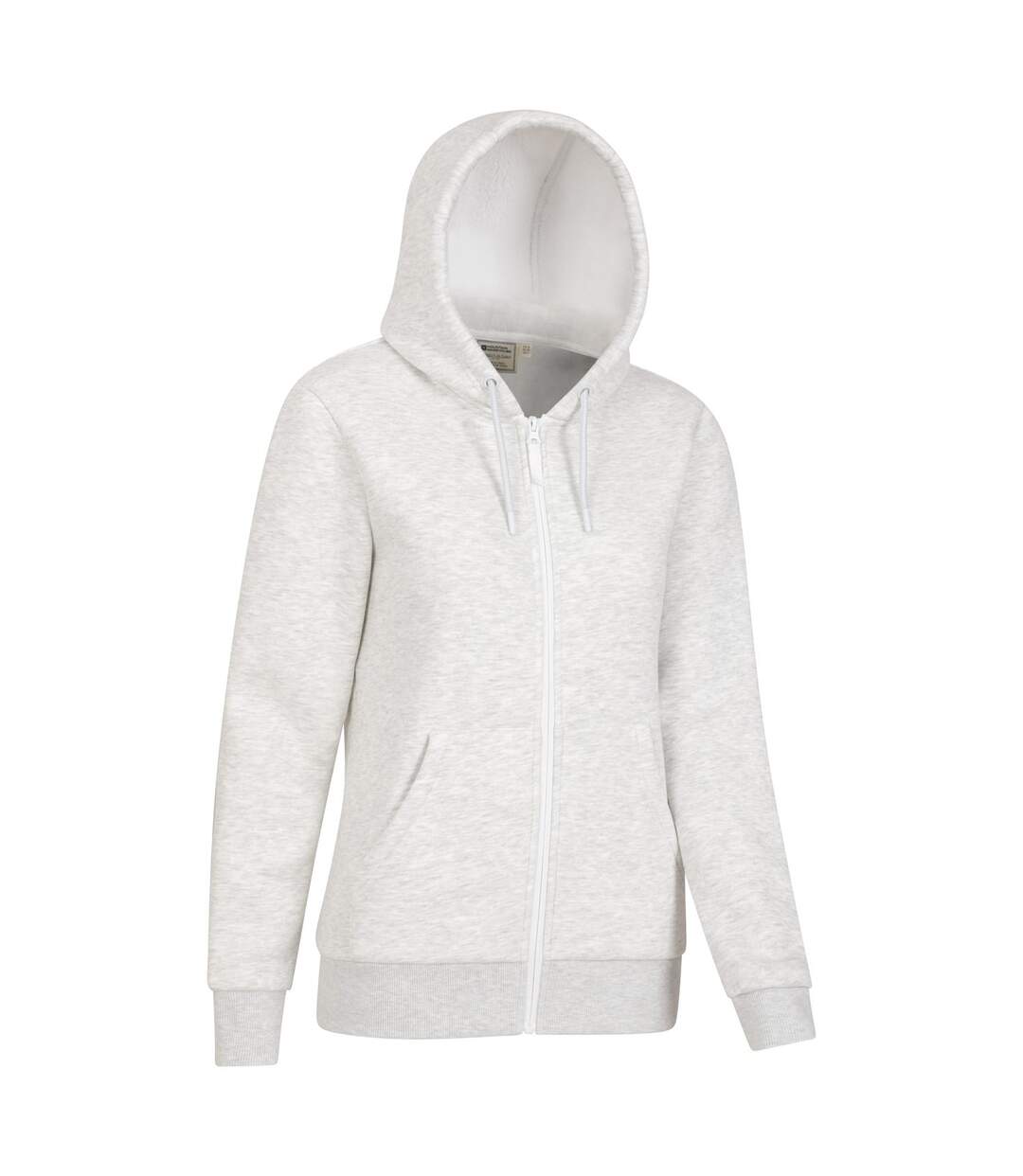 Womens/ladies dalton sherpa lined full zip hoodie light grey Mountain Warehouse