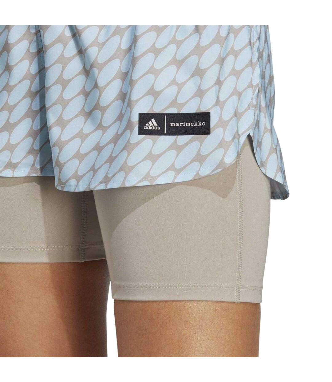 Short De Course Motif/style Icônes Merimekko Femme Bleu Pâle Marron Adidas-3