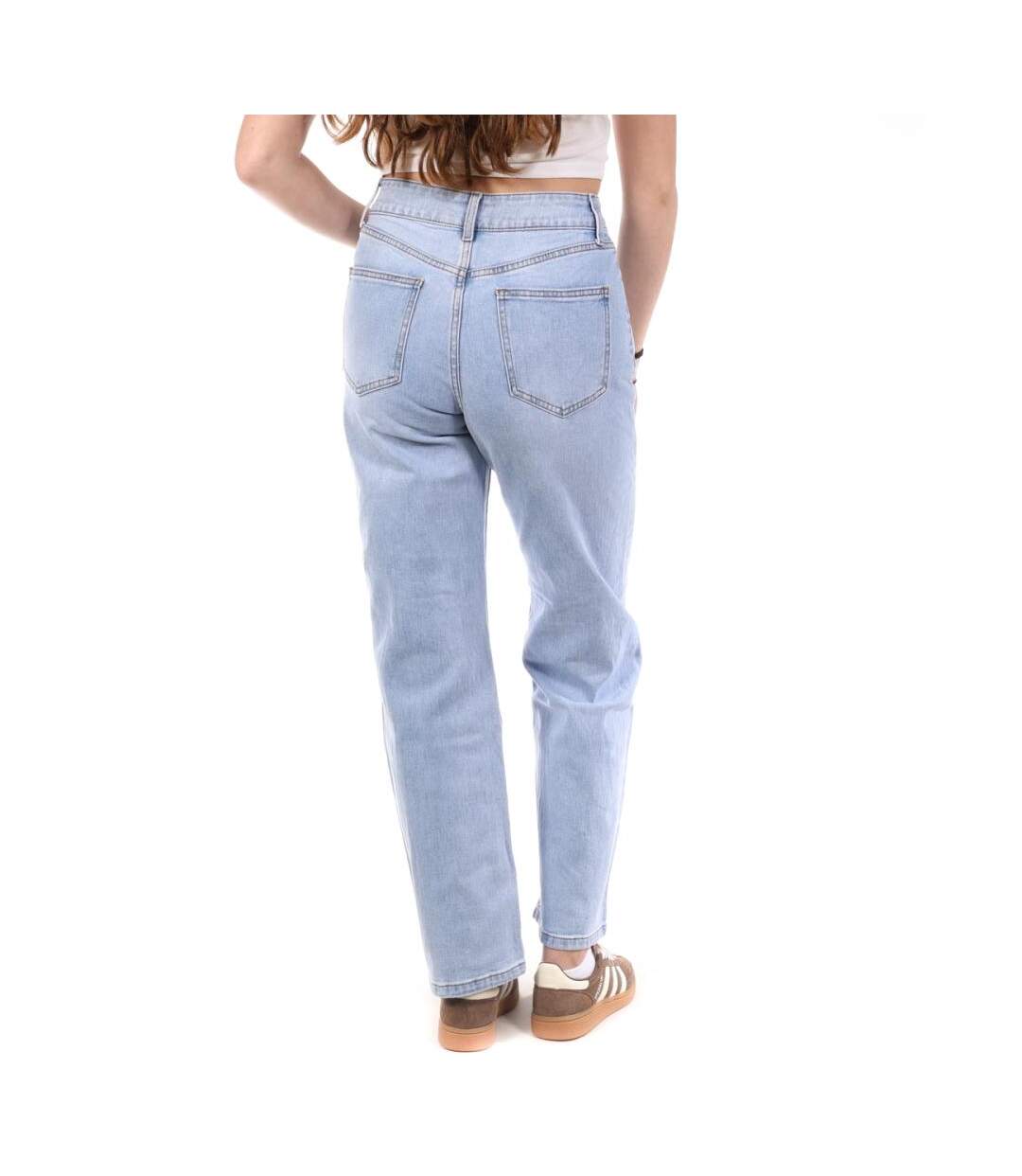 Jean droit bleu clair femme oraije solange-2