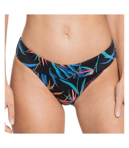 Bas de Bikini Noir/Bleu à fleurs Femme Roxy Lahaina Bay - M