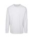T-shirt Manches Longues Adulte Blanc Build Your Brand-1
