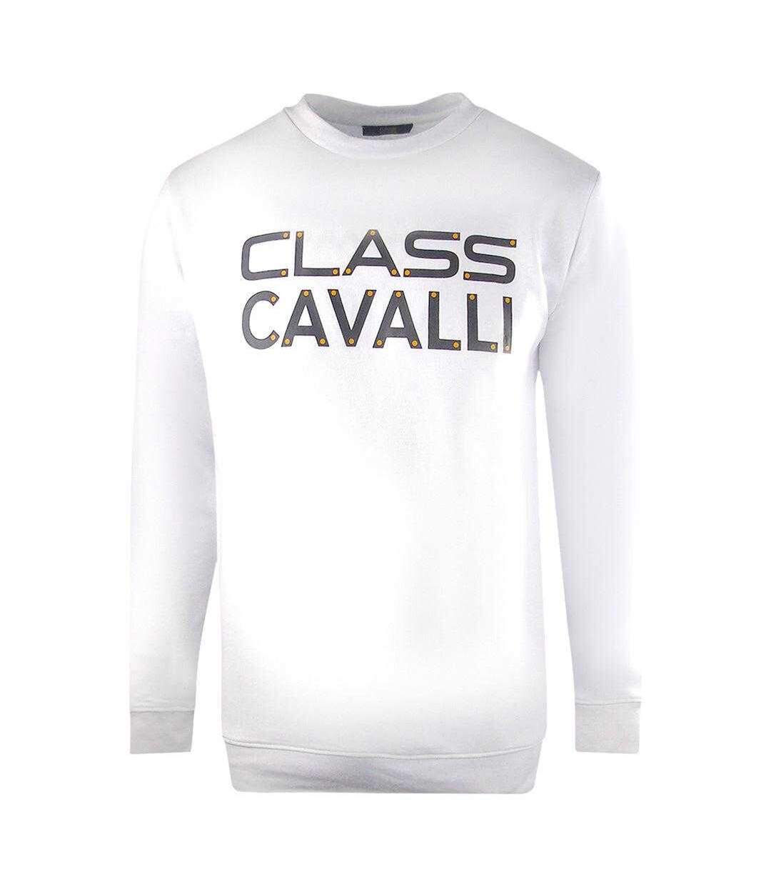 Unisex Adult Logo Sweatshirt White Cavalli Class-1