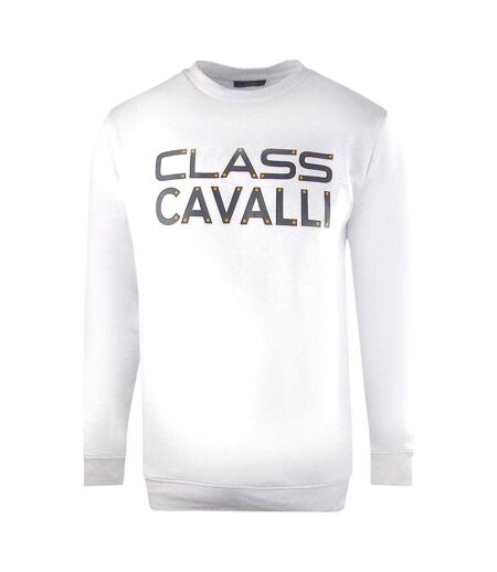 Unisex Adult Logo Sweatshirt White Cavalli Class