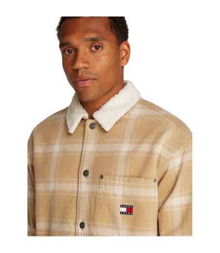 Mens Shirt Jacket Tan Tommy Jeans