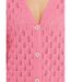 Cardigan col V boutonné ajouré uni coton-4