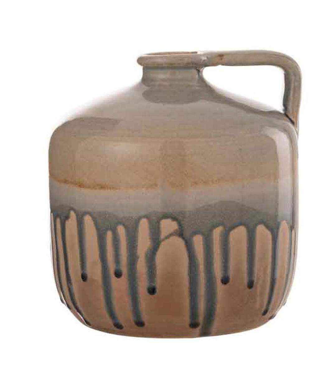 Vase Design en Céramique Droplet 20cm Beige-1
