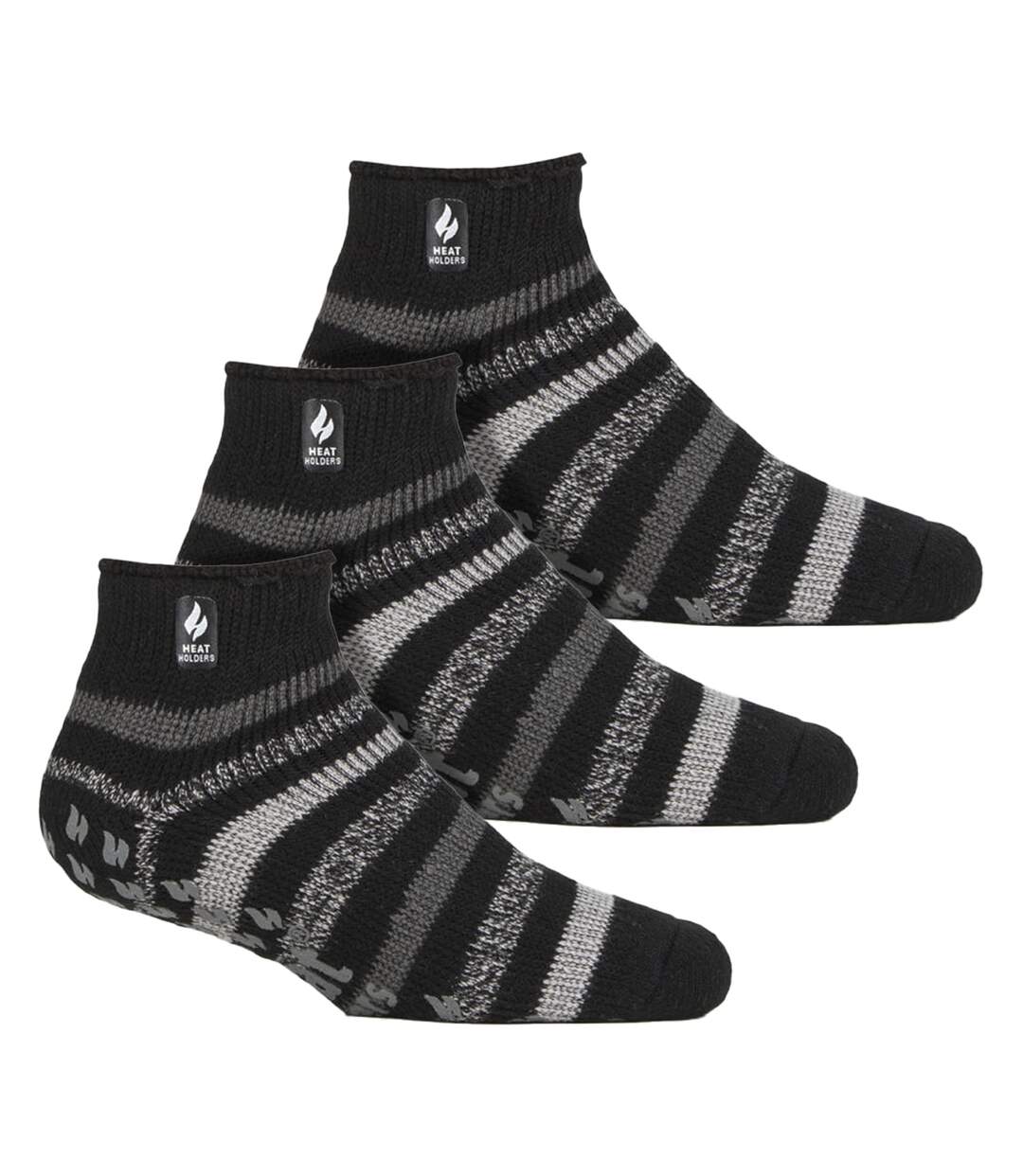 3 Pairs Mens Low Cut Thermal Slipper Socks Non Slip 2.34 TOG Warm Socks-1