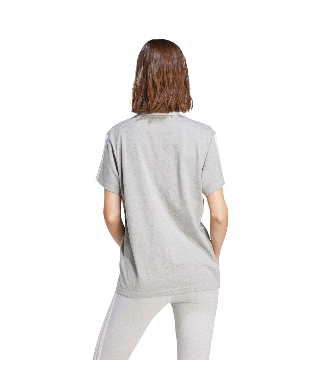 T-shirt Motif/style 3 Rayures Essentials Femme Gris Moyen Adidas-3