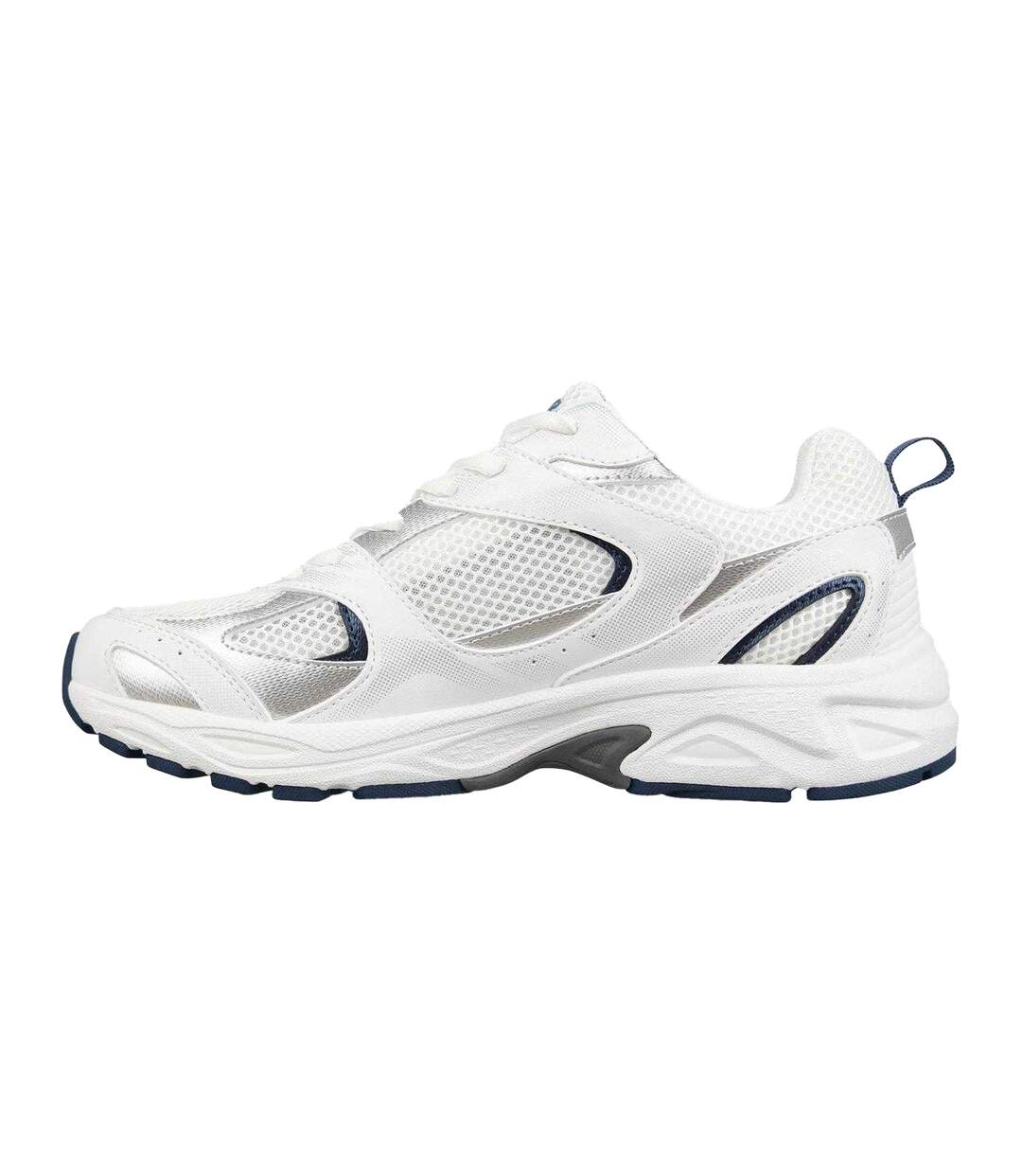 Womens/ladies Pro Mira Synthetic Leather Trainers White Navy USA Pro-2