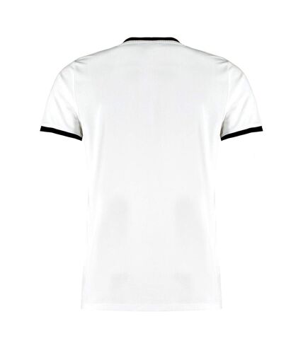 Kustom Kit Mens Ringer T-Shirt (White/Black)